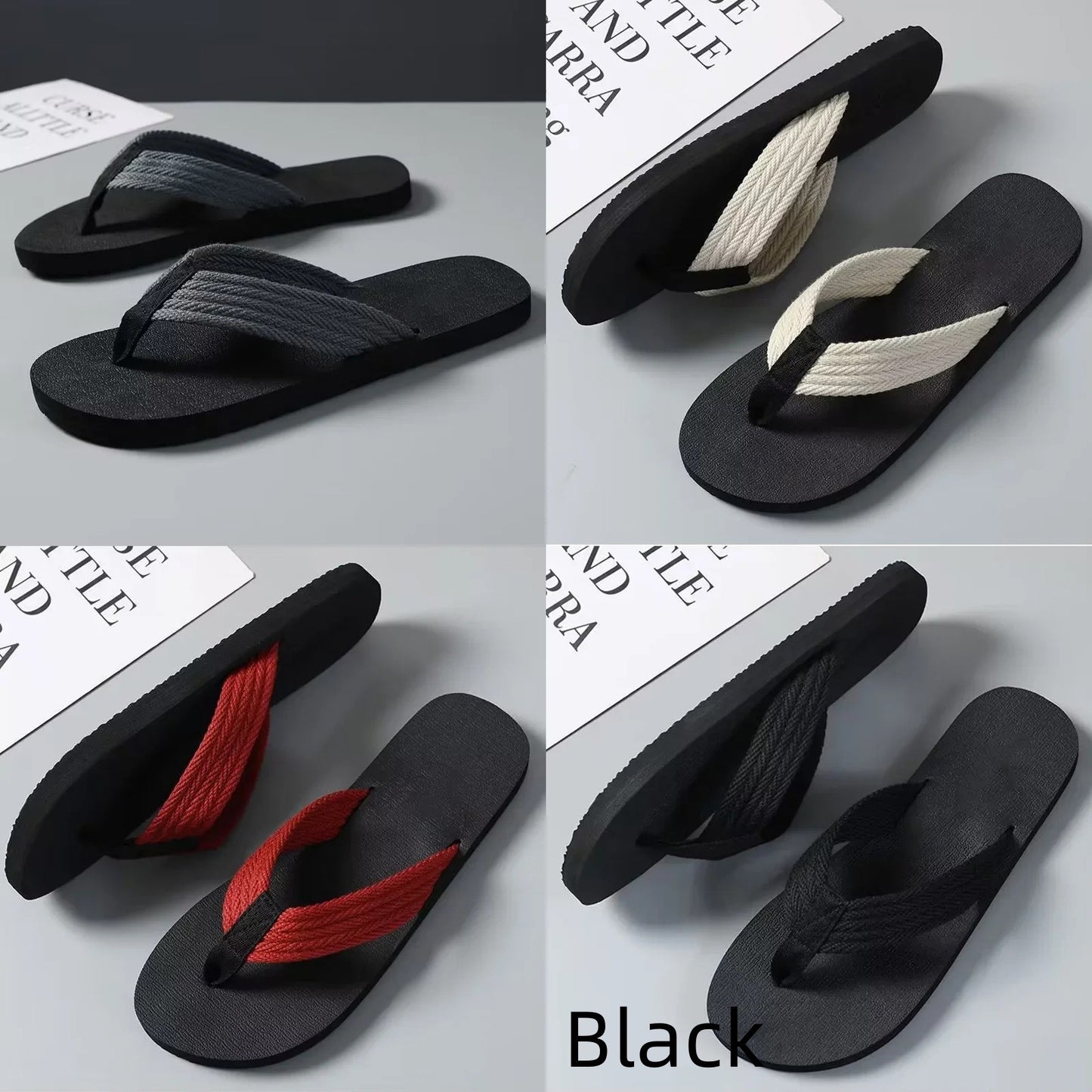 Men's Thick-soled Flip-flops Non-slip Beach Shoes