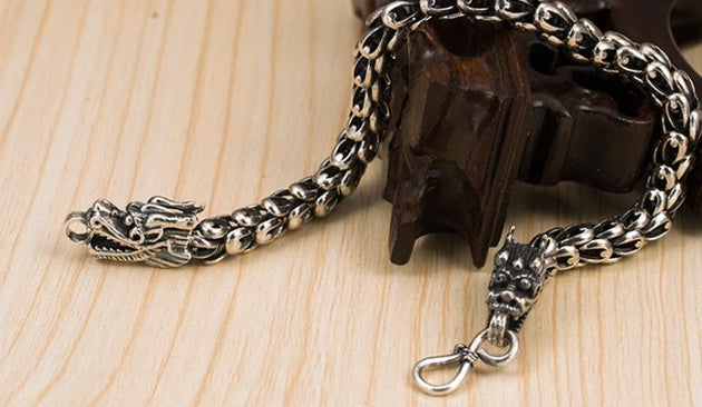 S925 silver bold men's faucet bracelet