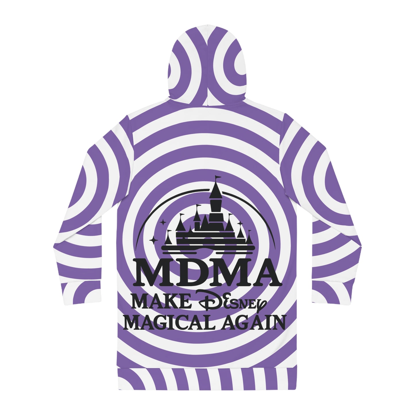 Women's Hoodie Dress - MDMA Make Disney Magical Again, Unique Casual Dress, Cozy Fashion, Gifts for Disney Fans, Fun Theme Park Wear