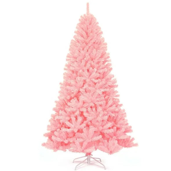 7.5 Feet Hinged Artificial Christmas Tree PINK