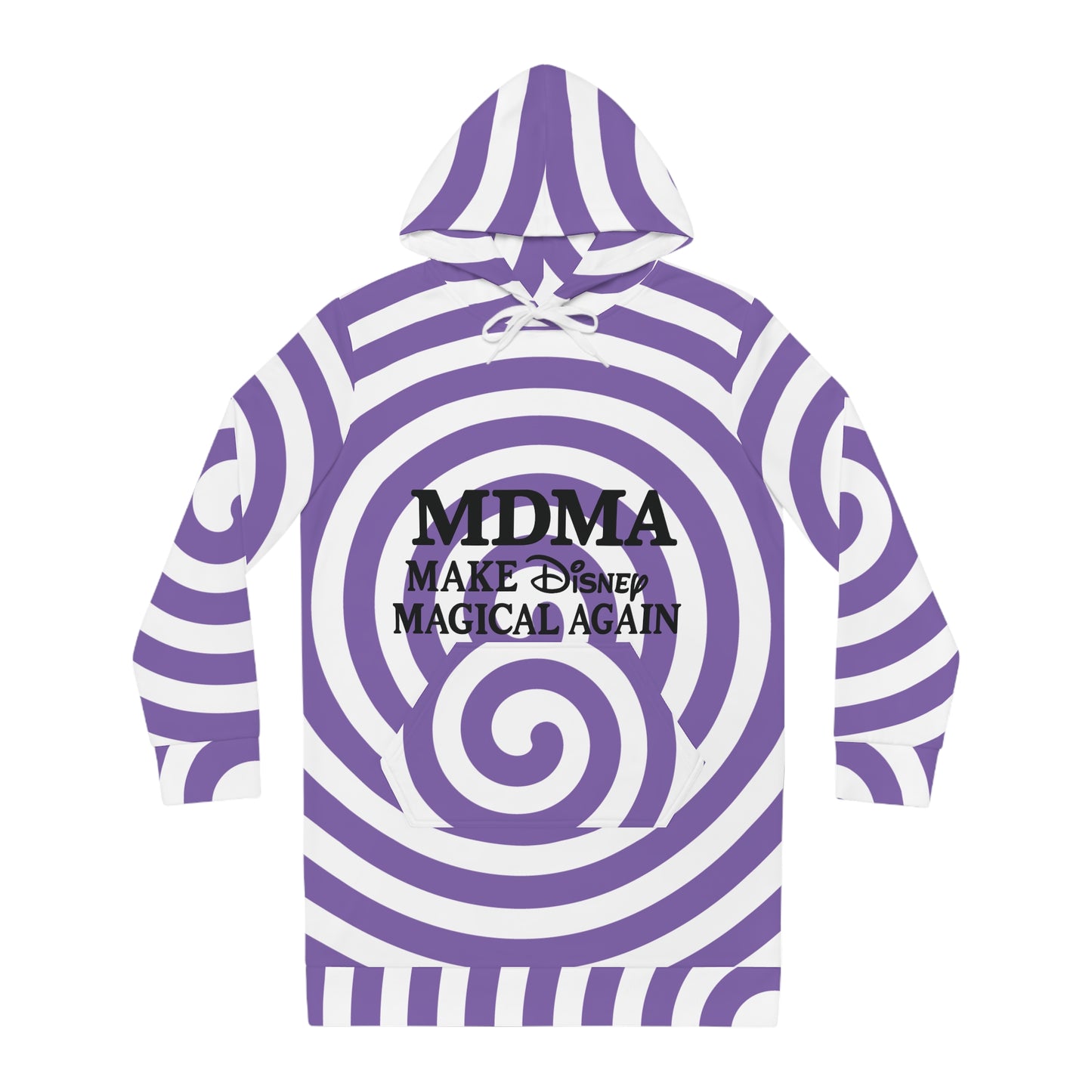 Women's Hoodie Dress - MDMA Make Disney Magical Again, Unique Casual Dress, Cozy Fashion, Gifts for Disney Fans, Fun Theme Park Wear