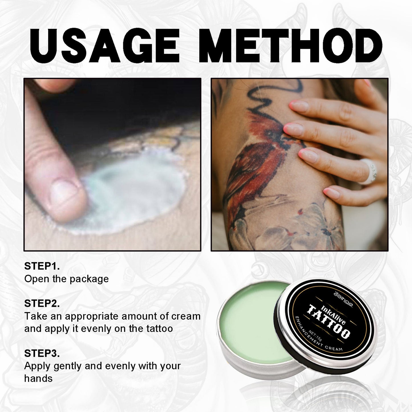 EELHOE Tattoo Repair Cream Tattoo Nourishing Moisturizing