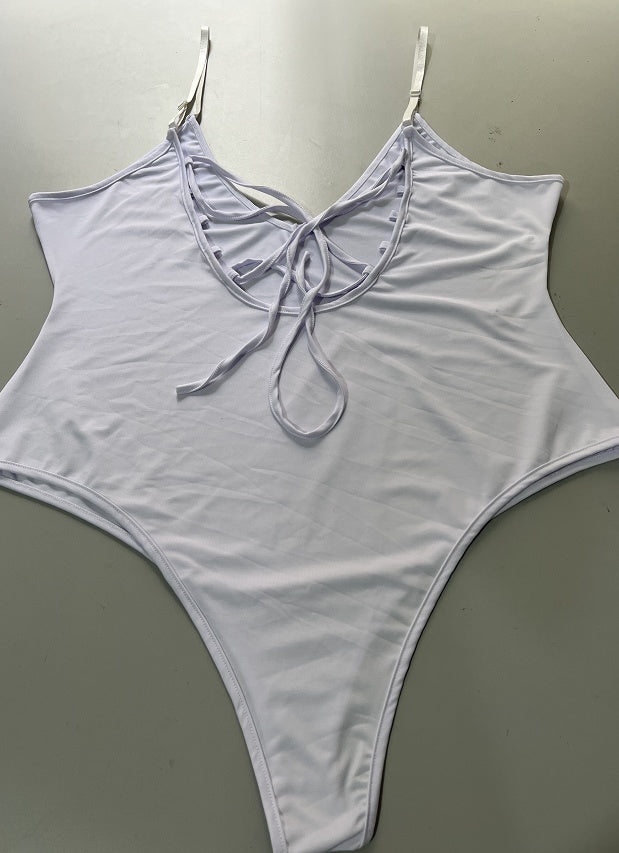 Lace up Backless One-piece