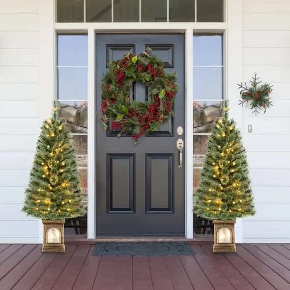 4 Feet Pre-Lit Potted Christmas