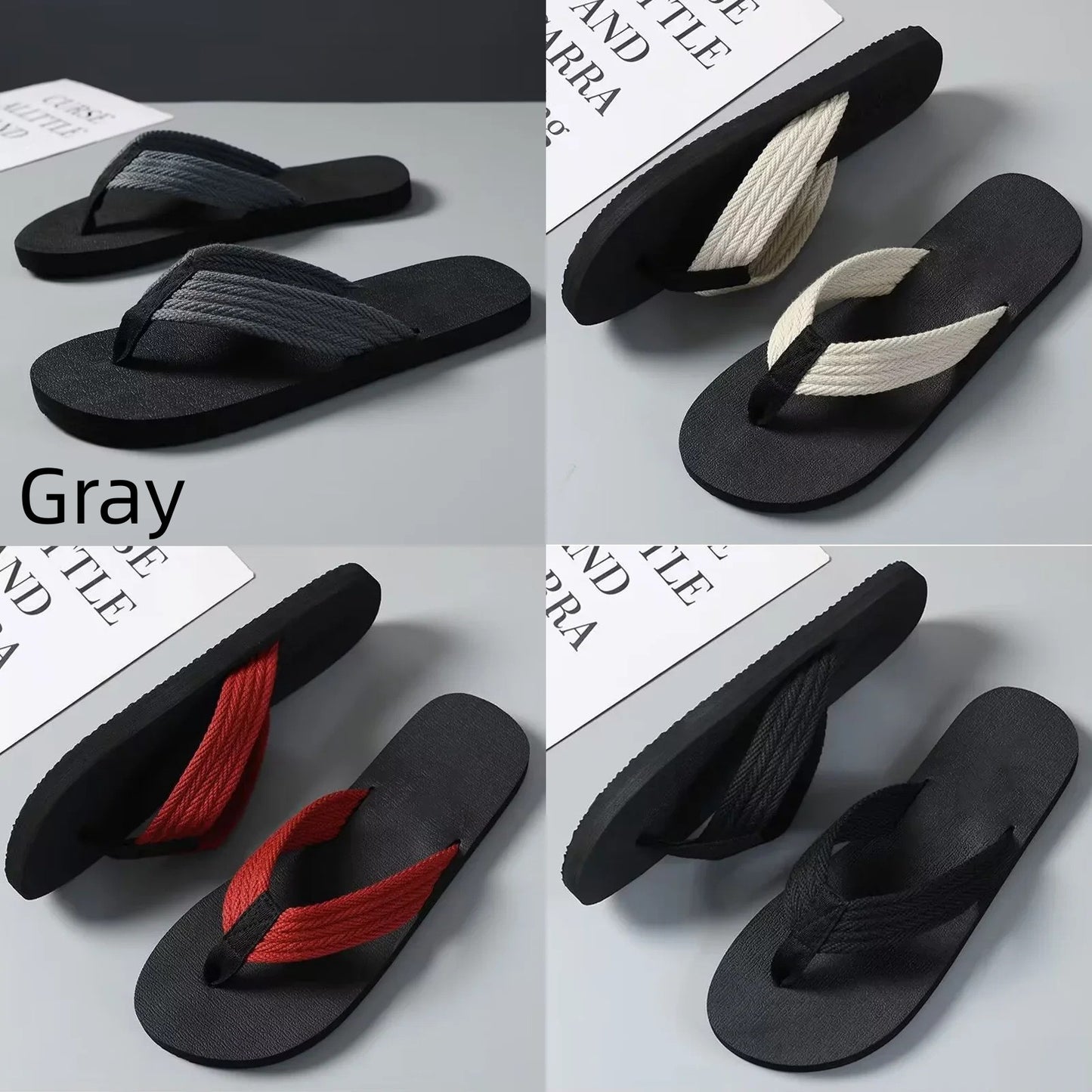 Men's Thick-soled Flip-flops Non-slip Beach Shoes
