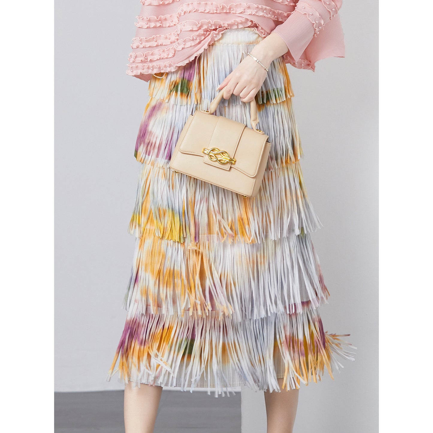 Vintage Tie-dyed Tassels Skirt