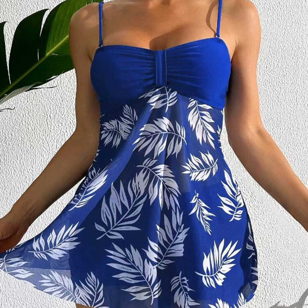 High Waist Shorts Mesh Top Bikini