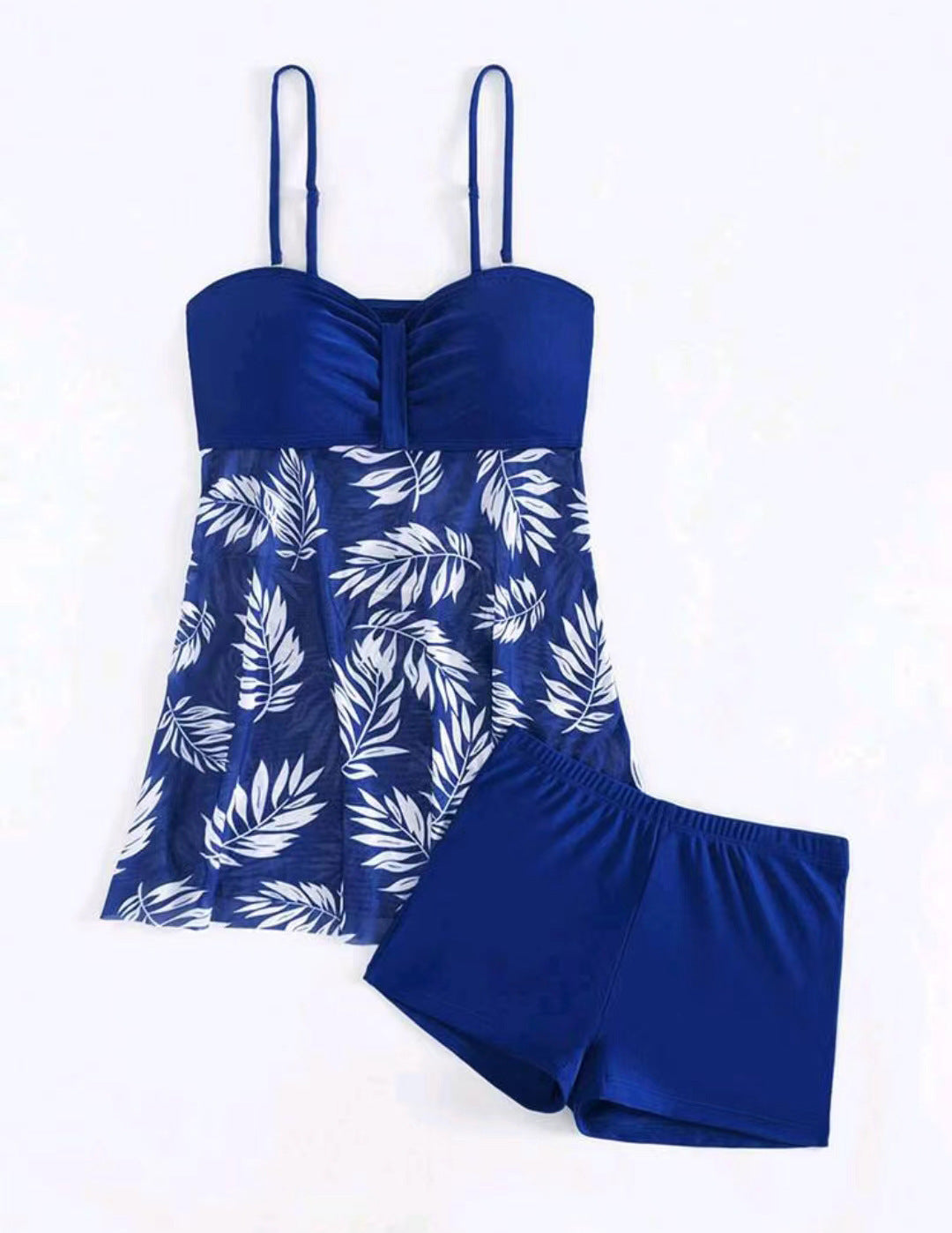 High Waist Shorts Mesh Top Bikini