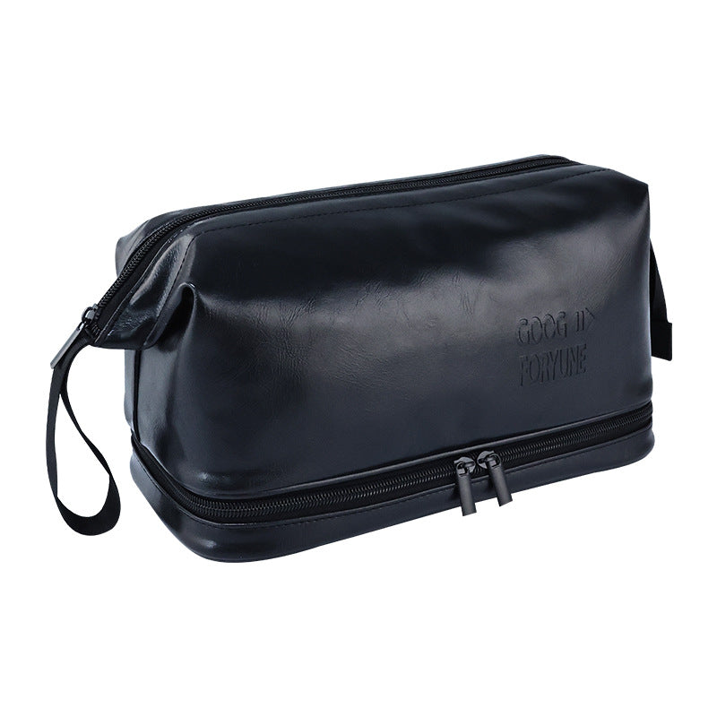Men's Toiletry Bag British Style Double Layer Large Capacity