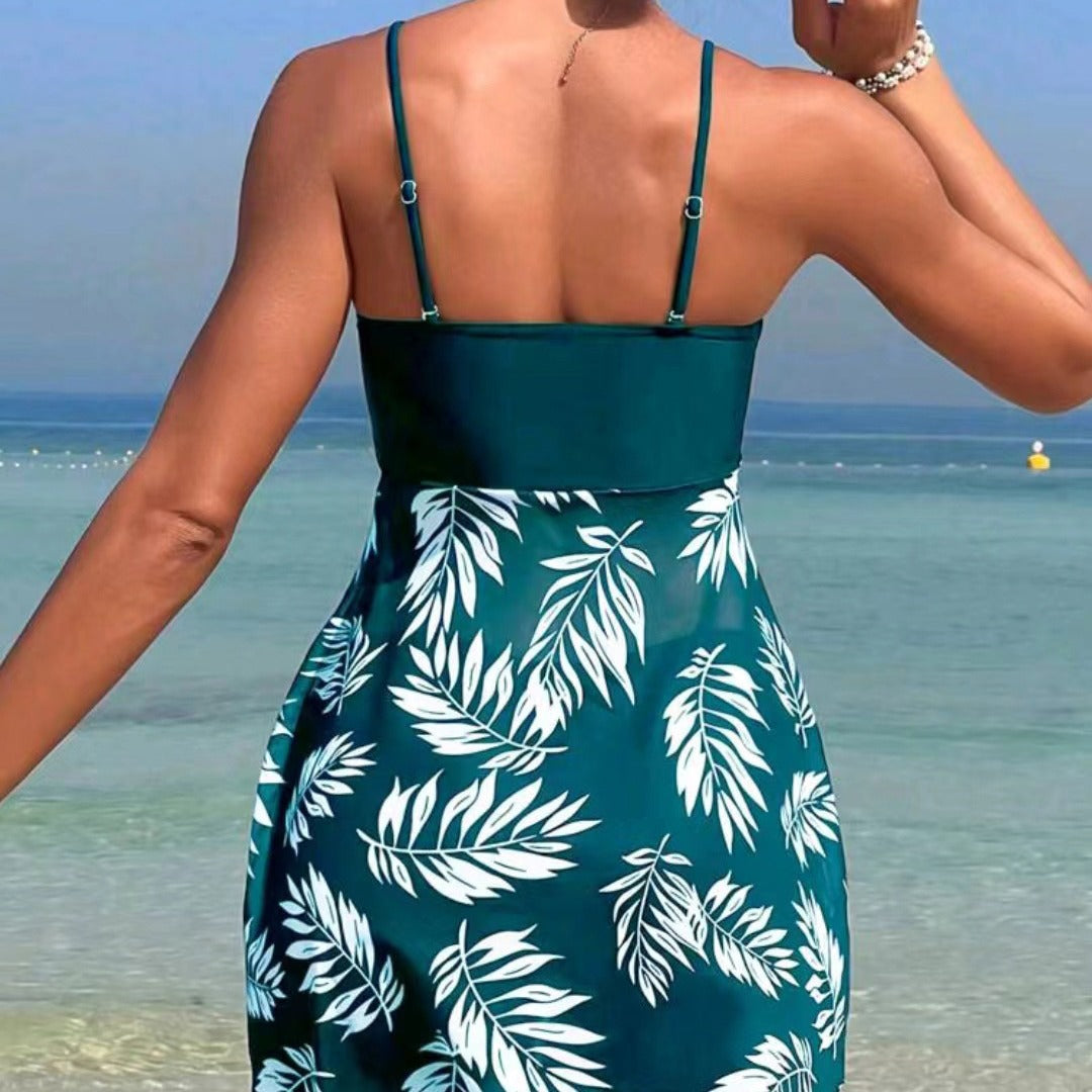 High Waist Shorts Mesh Top Bikini