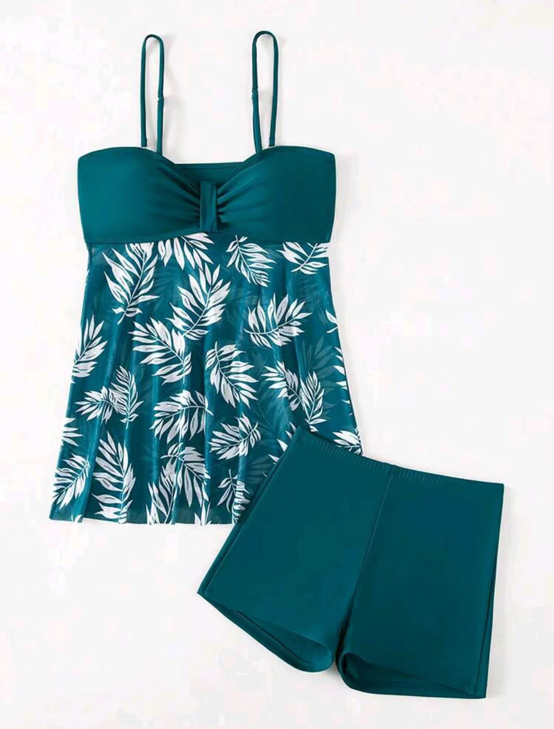 High Waist Shorts Mesh Top Bikini