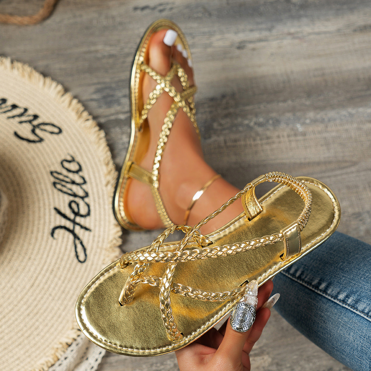Women's Casual Flat Flip-toe Sandals