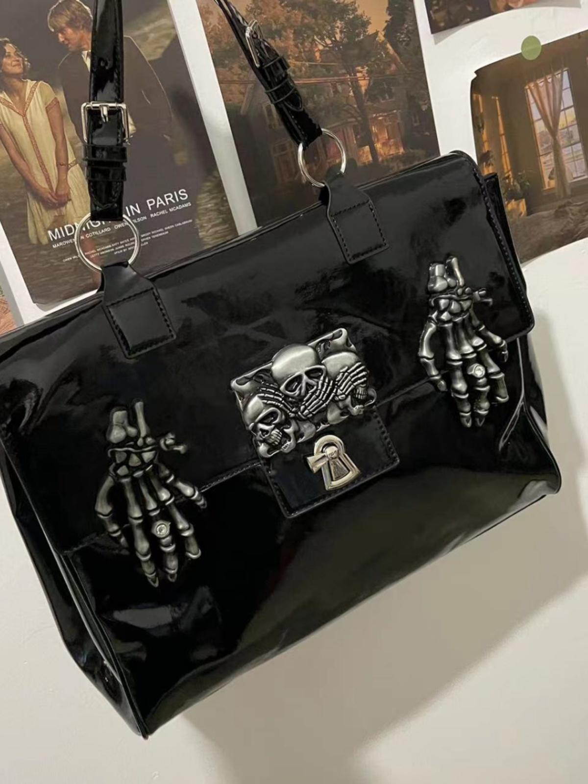 Patent Leather Large Capacity Handbag