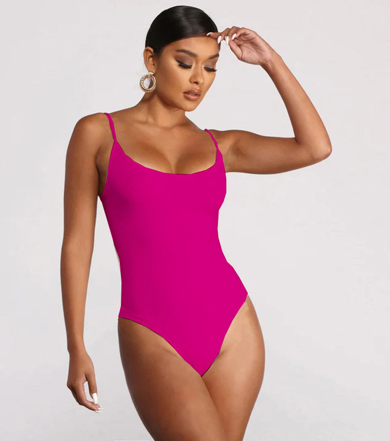 Lace up Backless One-piece