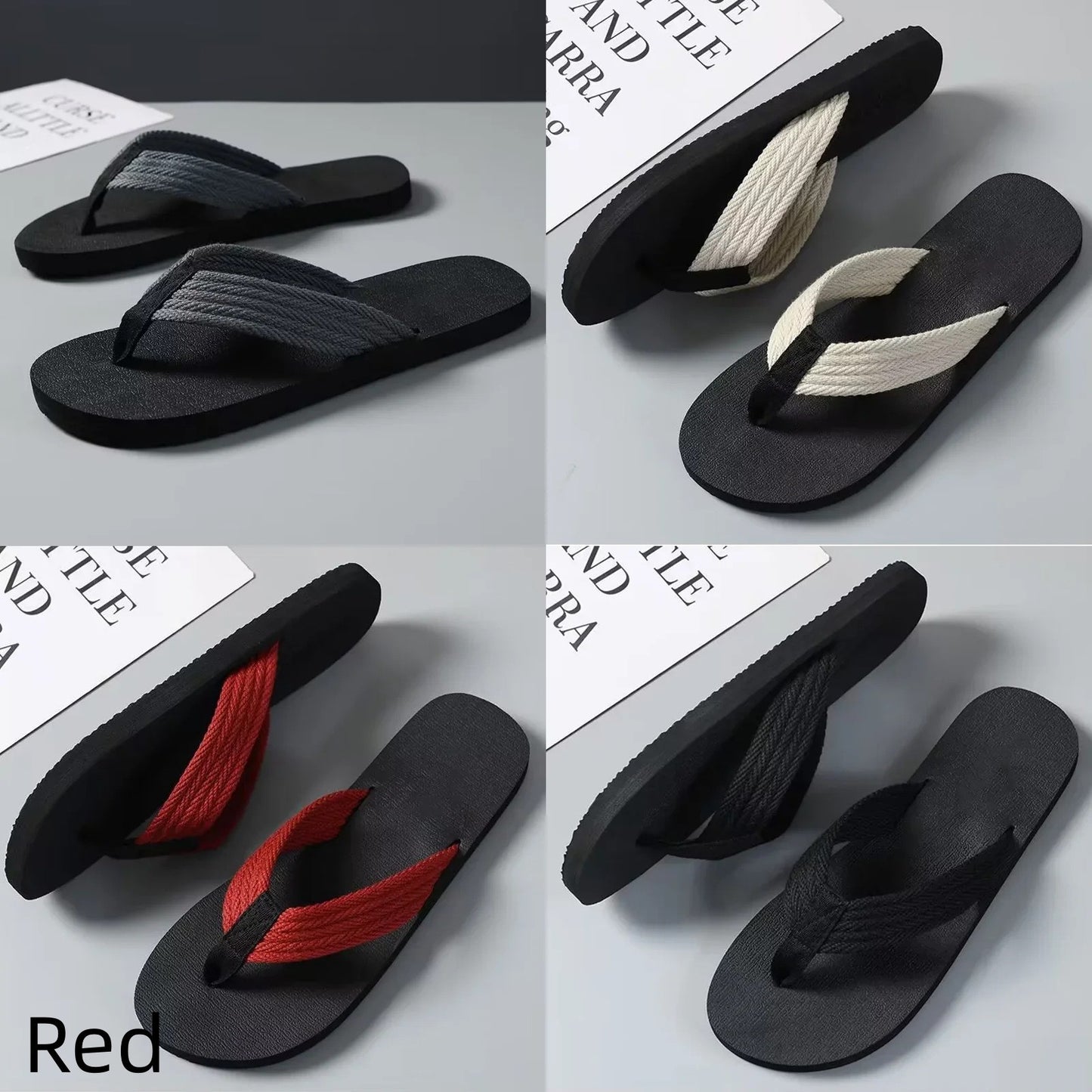 Men's Thick-soled Flip-flops Non-slip Beach Shoes