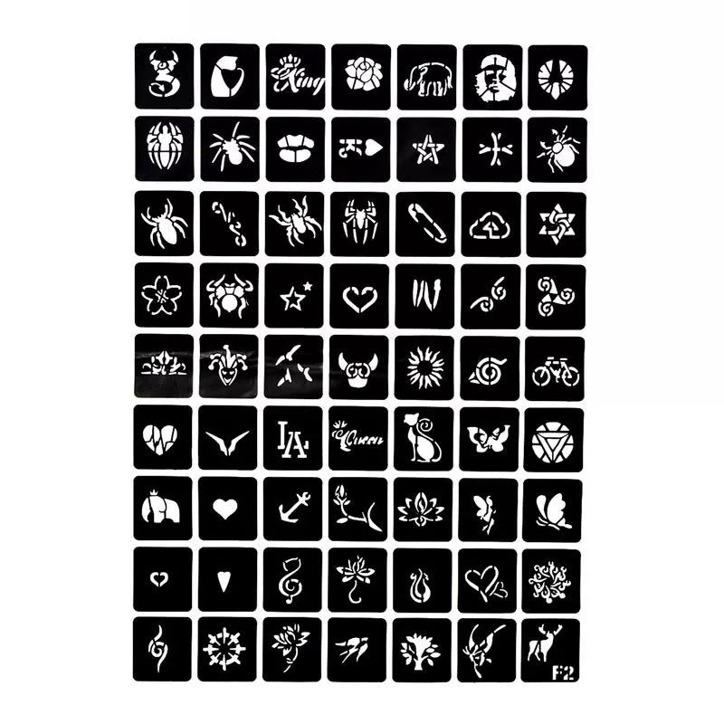 Template Tattoo Glitter Body Painting set