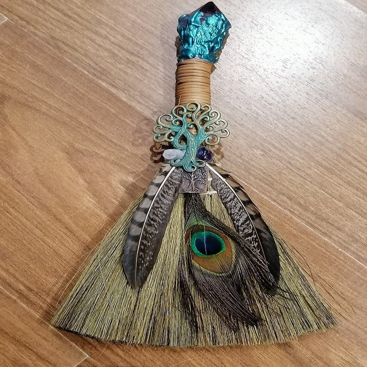 Amethyst Feather Broom