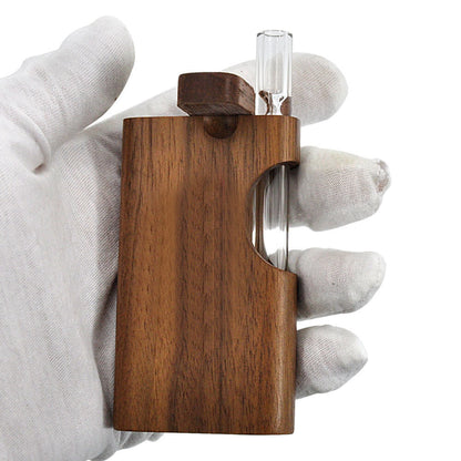 New Men's Walnut Glass Pipe Set