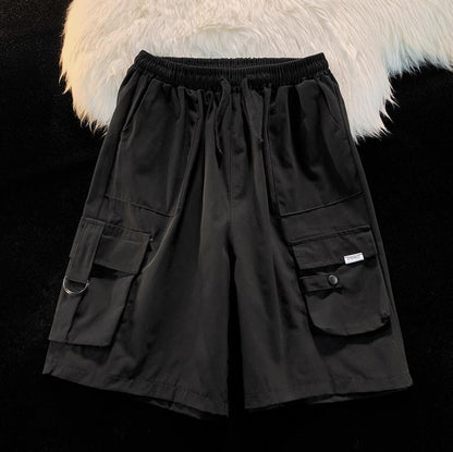 Summer Retro Multi-pocket Workwear Shorts