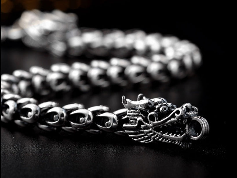 S925 silver bold men's faucet bracelet