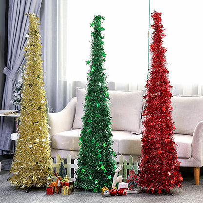 Tinsel Up Christmas Tree With Stand