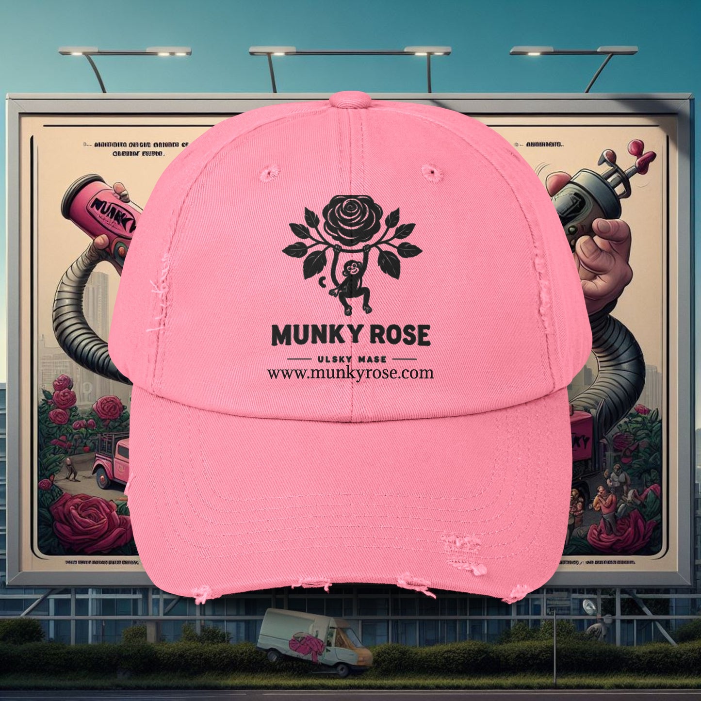 MunkyRose Unisex Distressed Cap