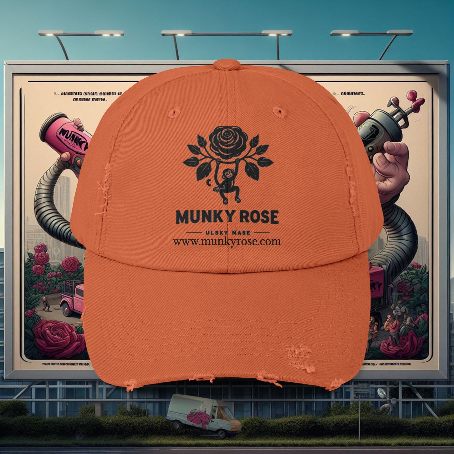 MunkyRose Unisex Distressed Cap