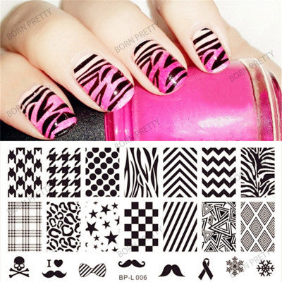 Nail art printing template transfer set