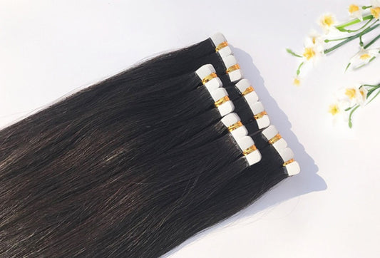 Natural color hair seamless extensions