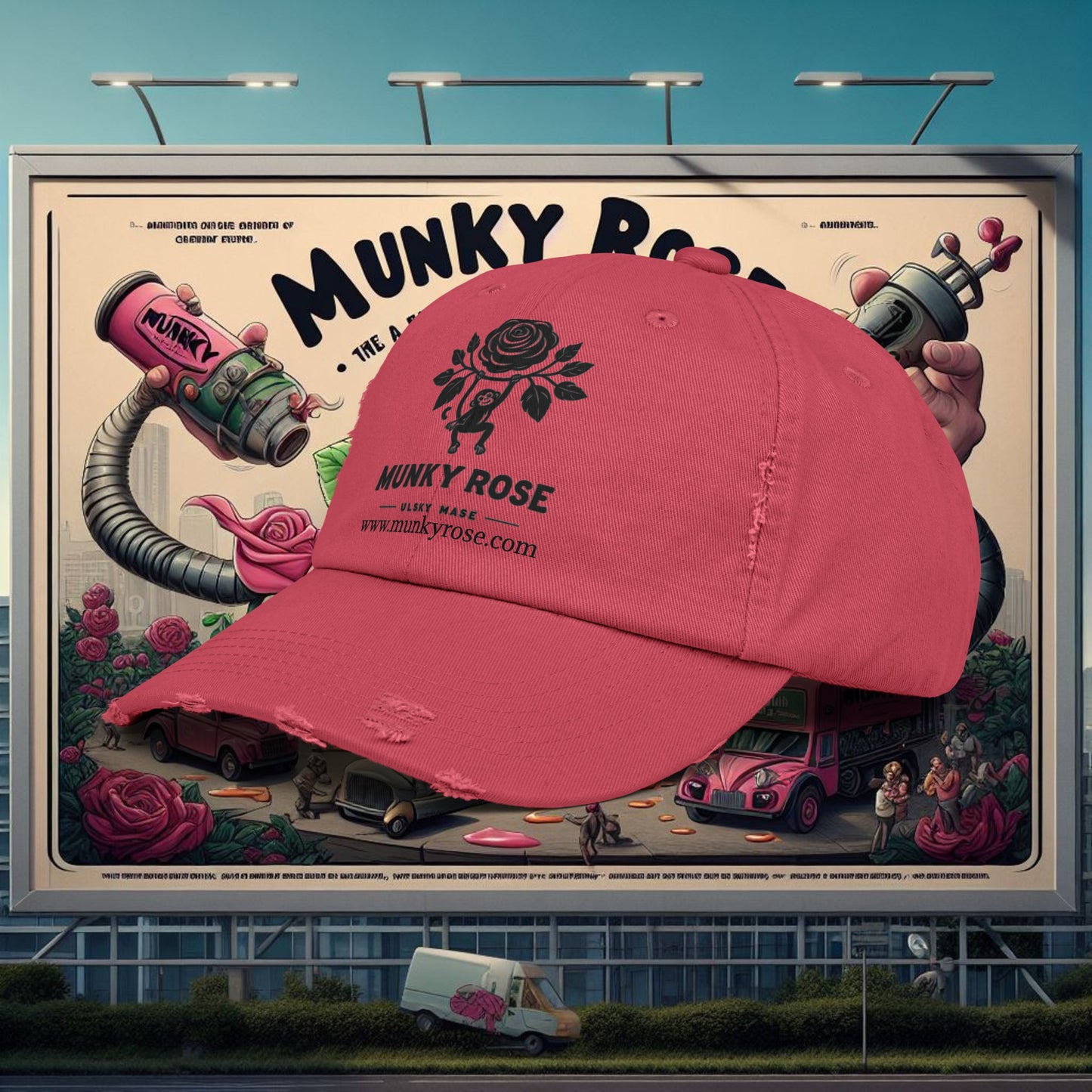 MunkyRose Unisex Distressed Cap