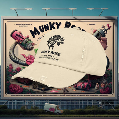 MunkyRose Unisex Distressed Cap