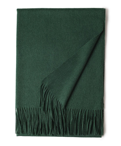 Solid Color Wool Long Tassel Scarf