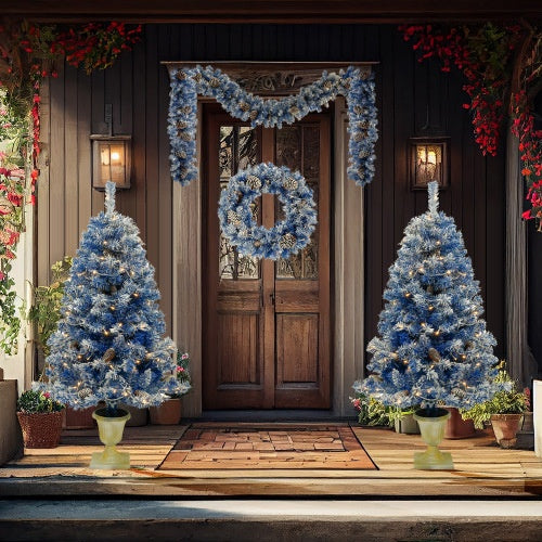 Pre-lit Artificial Tree 4-piece Set