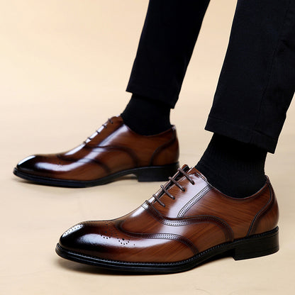 British Mens Brogue Pointed-toe