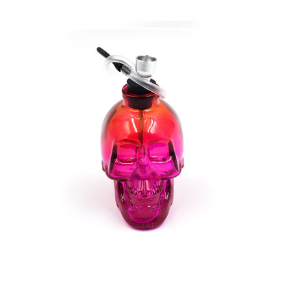 Multicolor Glass Skull Pipe With Accessories