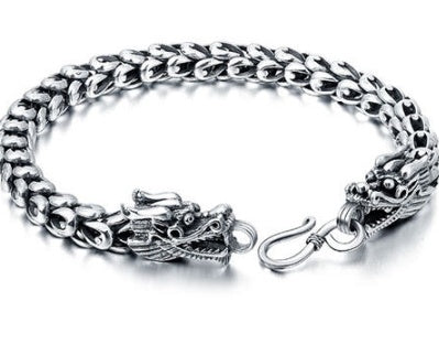 S925 silver bold men's faucet bracelet