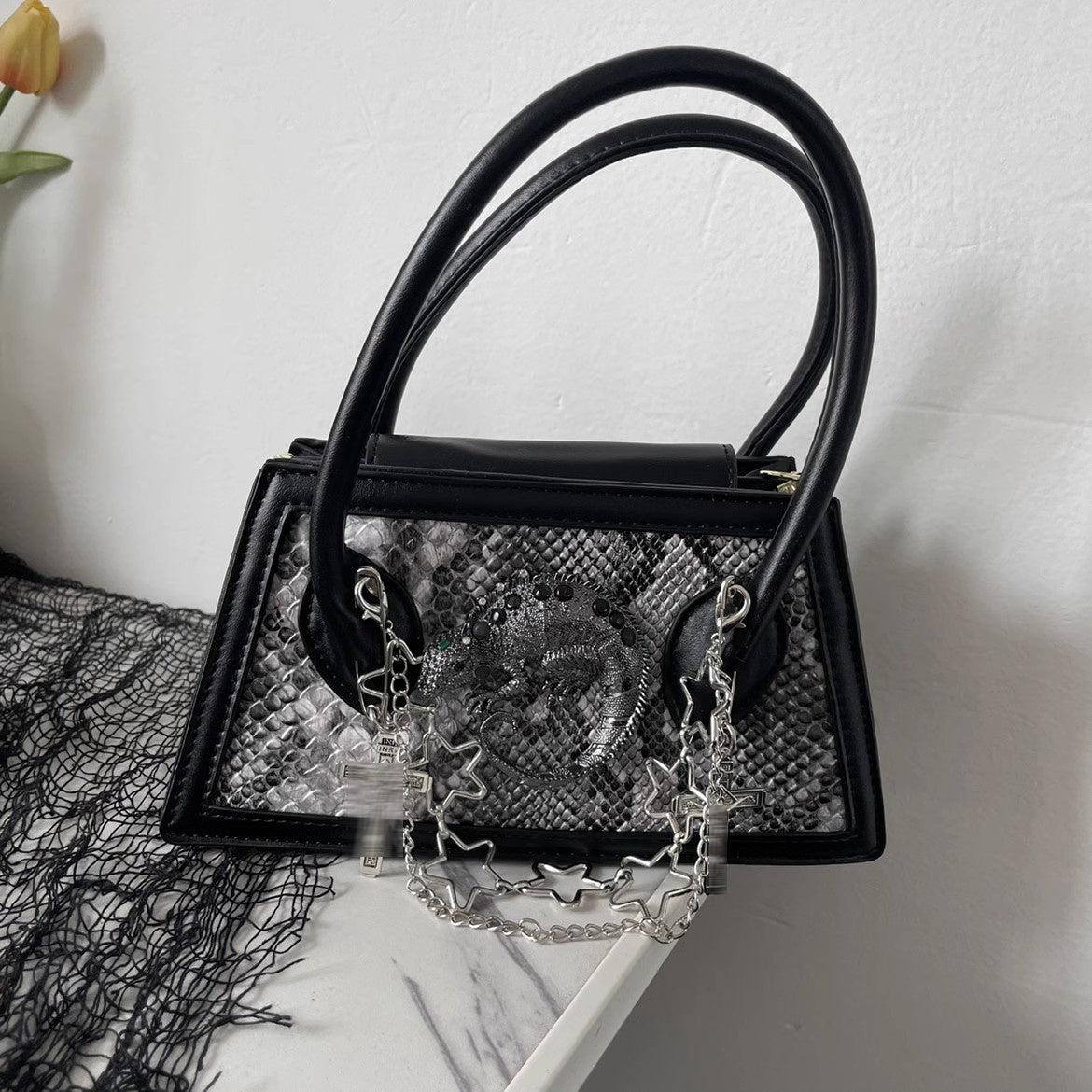 Dark Mini Crossbody Handbag