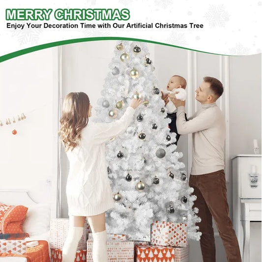 6ft PVC White Christmas Tree ,Environmentally Friendly Fireproof