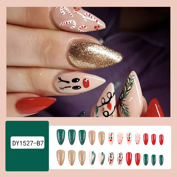 24pcs Christmas False Nails