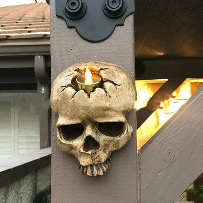 Skull Wall Candle Holder Decoration