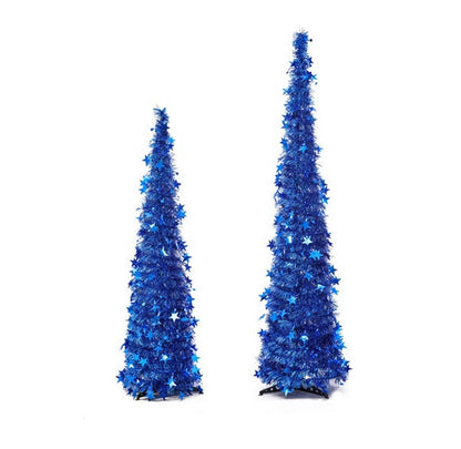 Tinsel Up Christmas Tree With Stand