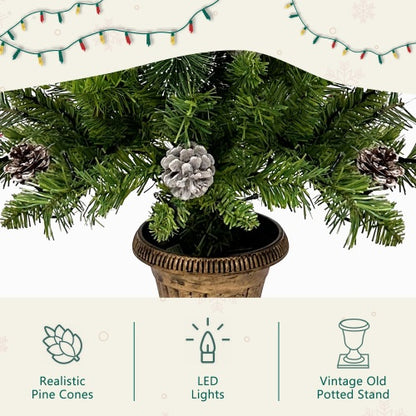 Pre-lit Artificial Tree 4-piece Set