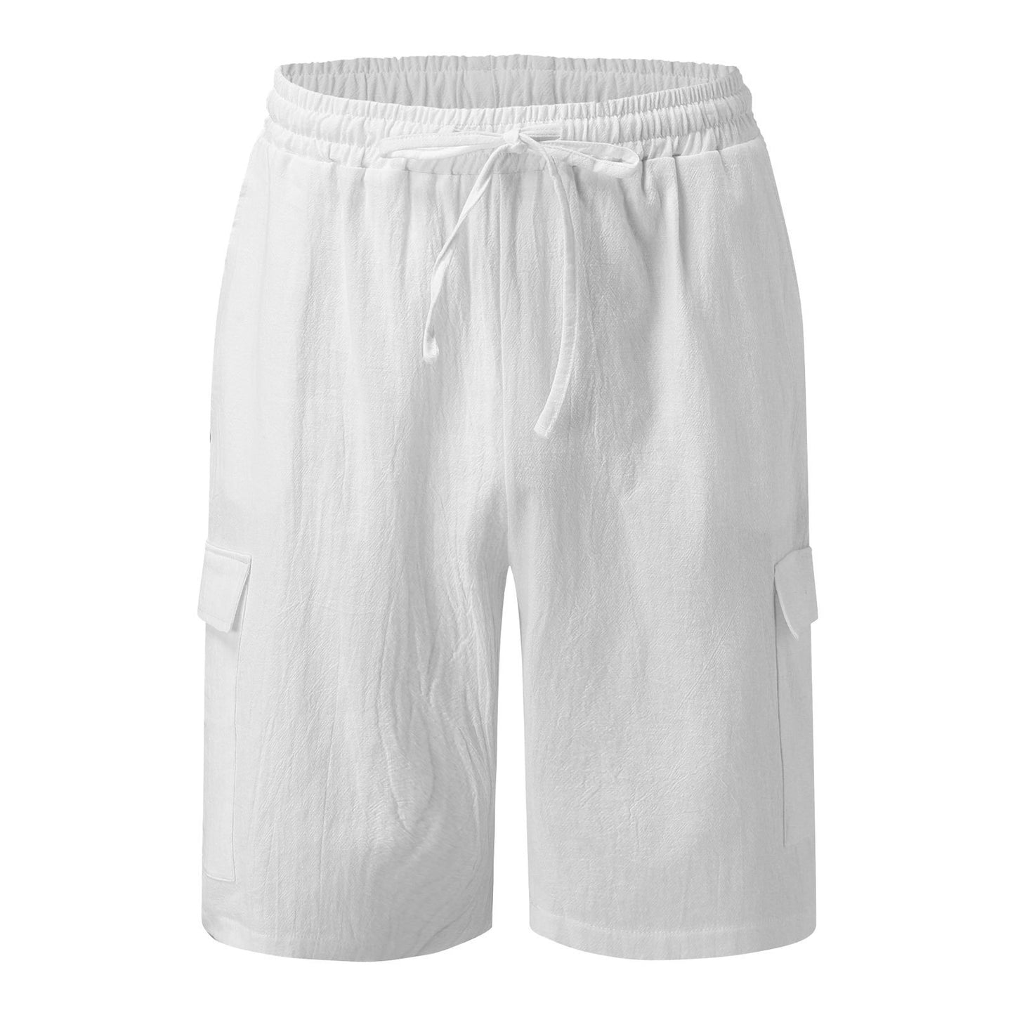 Casual Cotton Linen Multi-pocket Shorts