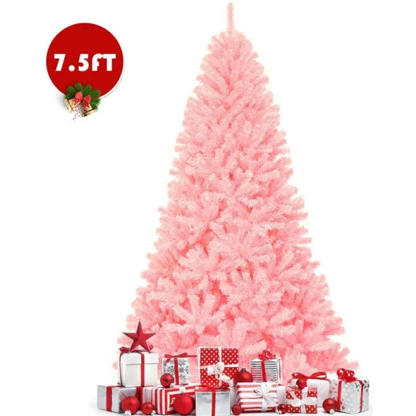 7.5 Feet Hinged Artificial Christmas Tree PINK