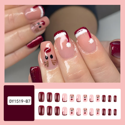 24pcs Christmas False Nails