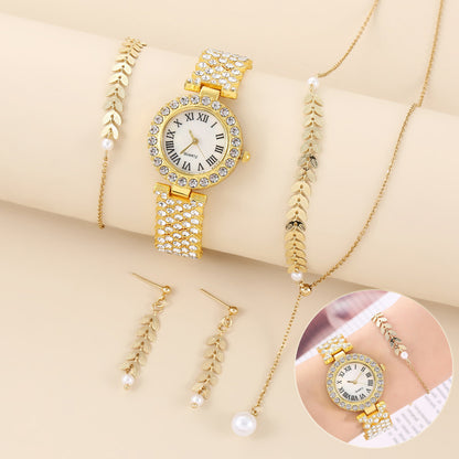 Rhinestone Quartz Bracelet Wrist Watch For Women