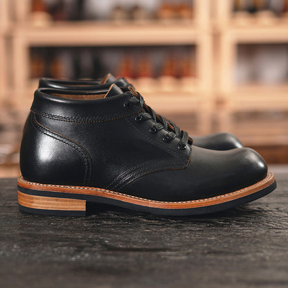 Men's Leather Low-top Short Boot