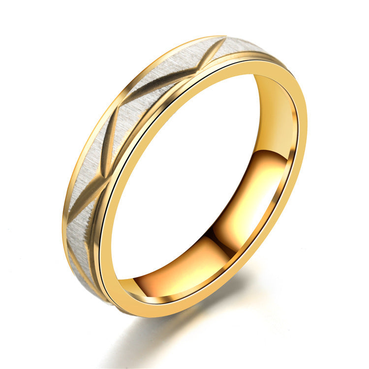 24K gold (plated) stainless steel ring (pair)