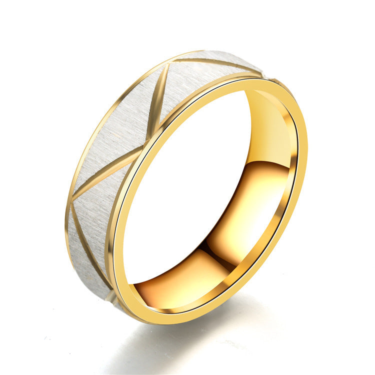 24K gold (plated) stainless steel ring (pair)