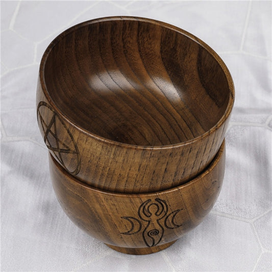 Pentagram Wooden Bowl